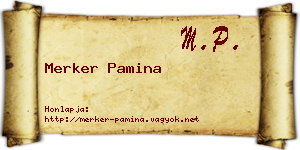 Merker Pamina névjegykártya